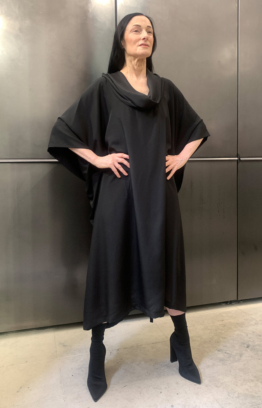 TEMORA KAFTAN DRESS BLACK