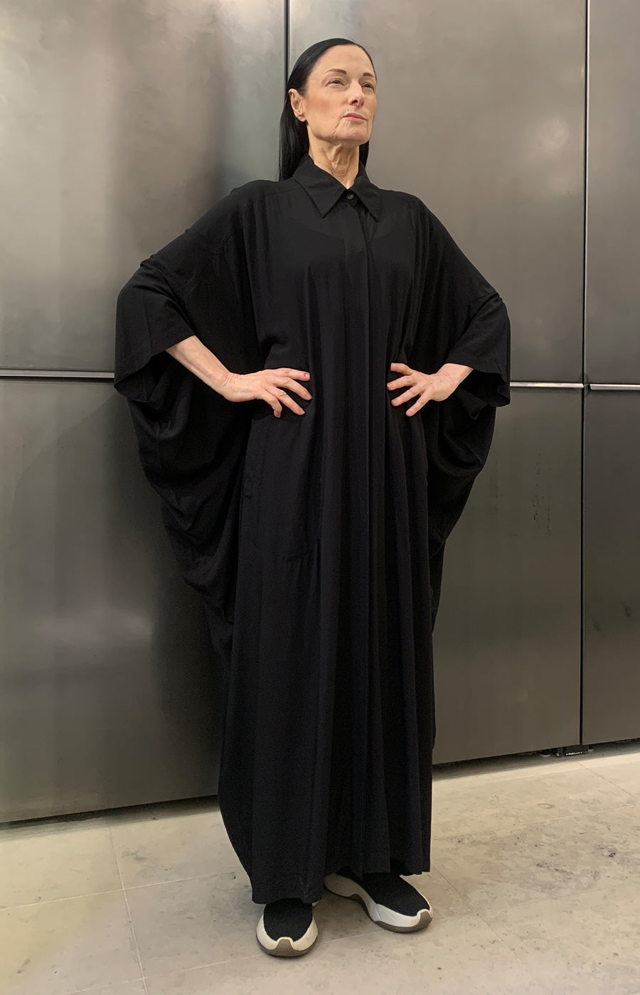 MAHALIA SHIRT DRESS BLACK
