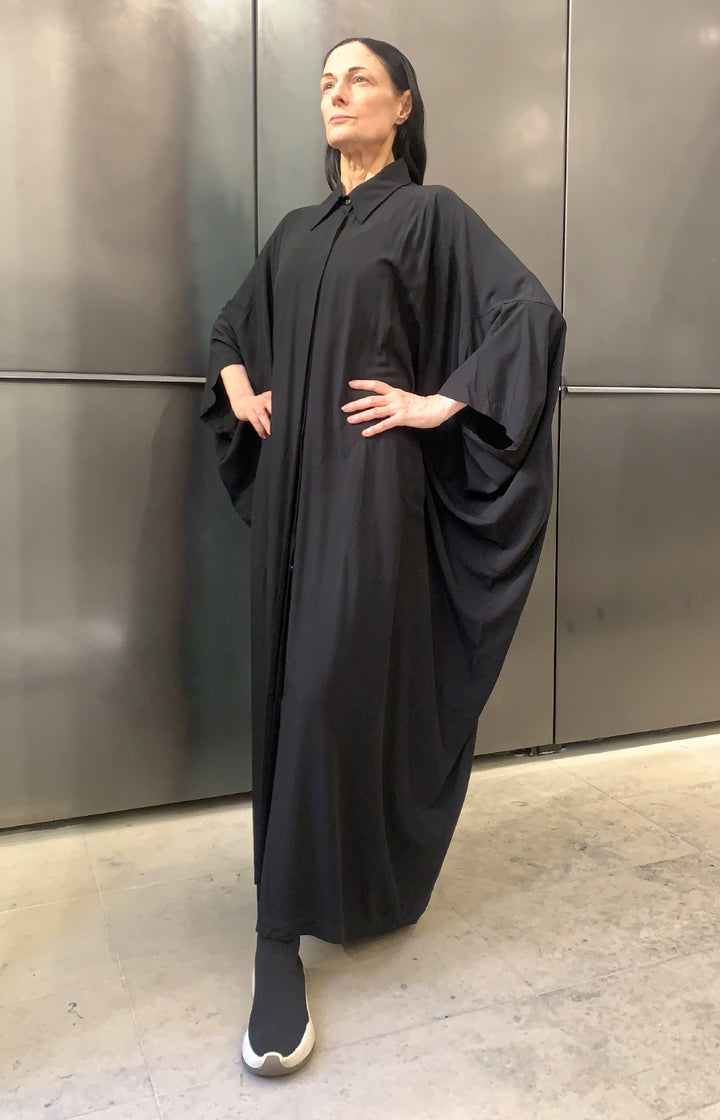 MAHALIA SHIRT DRESS BLACK