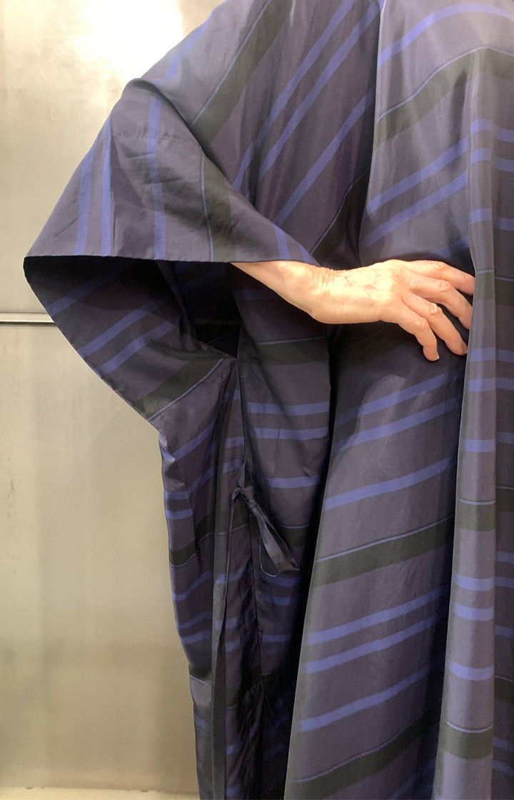 TEMORA KAFTAN DRESS IN BLUE STRIPE